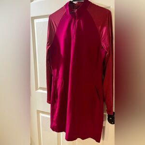 Beautiful long sleeve burgundy golf dress